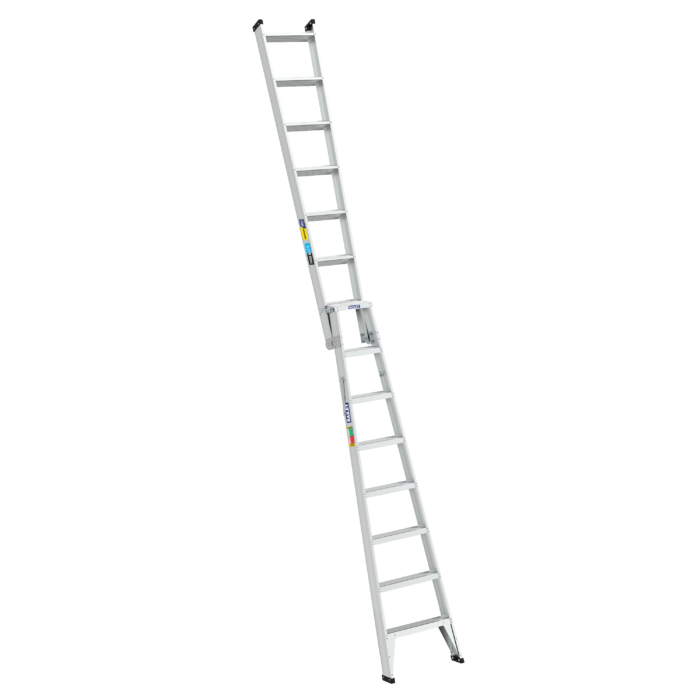 Bailey Trade Lyte Dual Purpose 8 Step 2.4m-4.4m, 150kg load raring, FS14023, open straight view