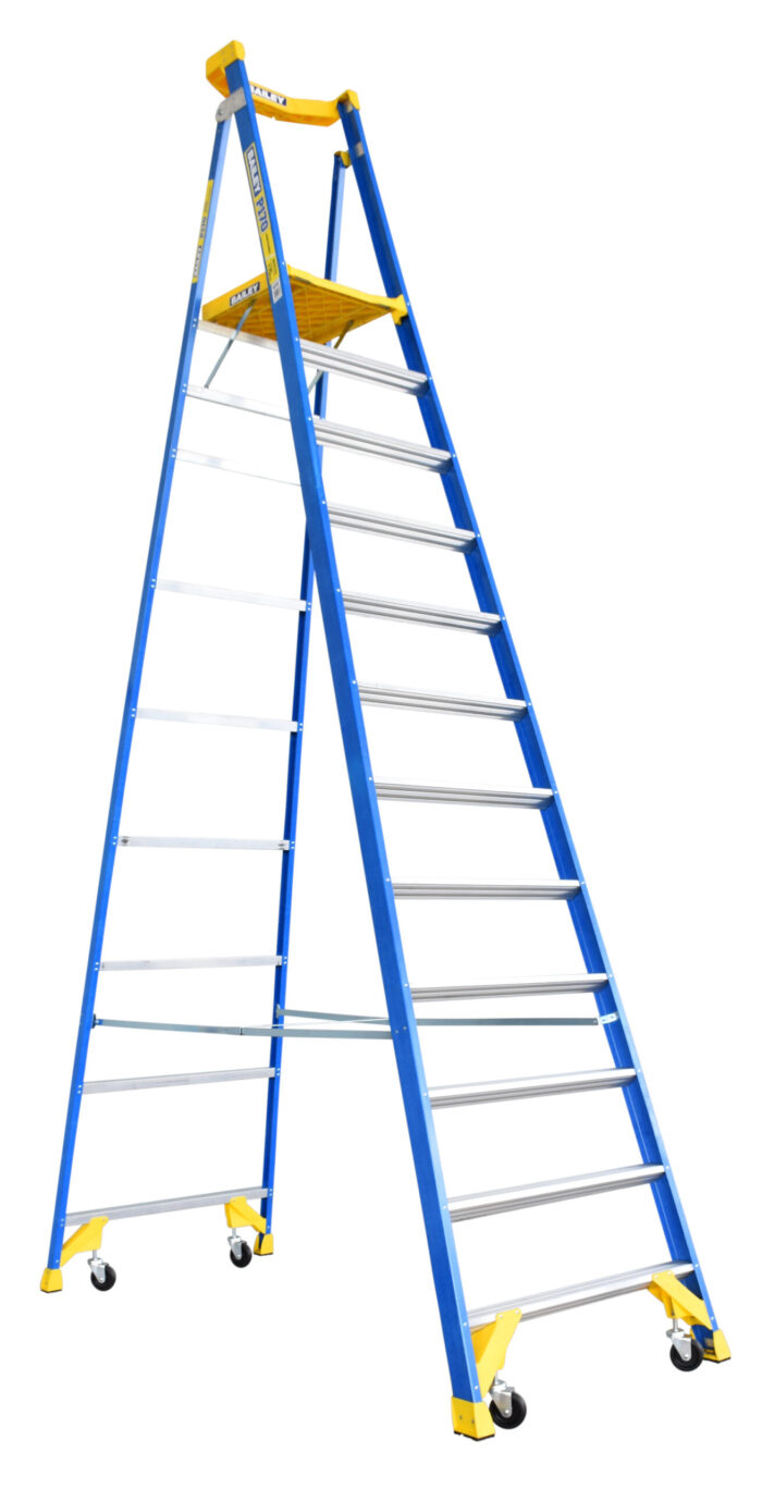 Bailey P170 Job Station Fibreglass Platform Ladder 12 Steps, 3.49m Platform Height