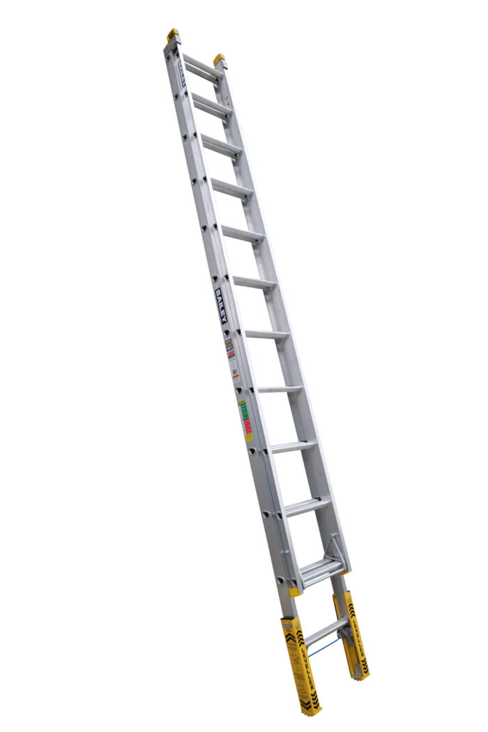 Bailey Professional Punchlock Aluminium Extension Ladder 12 With Leveller 150kg 3.8m 6.2m FS13906