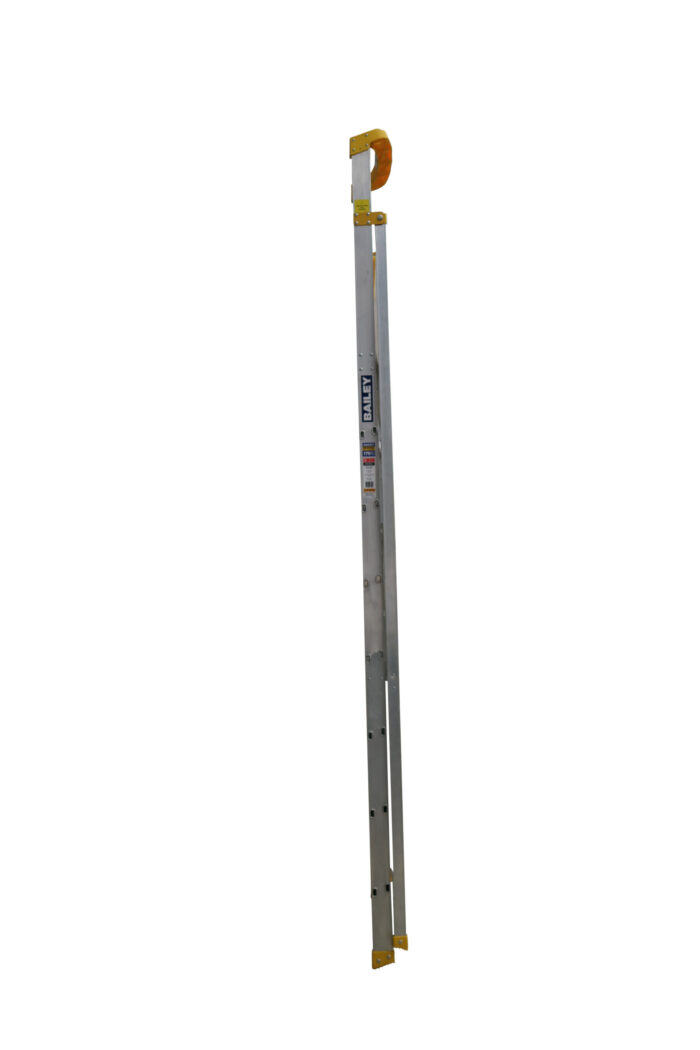 Bailey Pro Punchlock Aluminium Platform Ladder 8 Steps 170KG load rating, 2.78m Platform Height, FS13937, side closed view