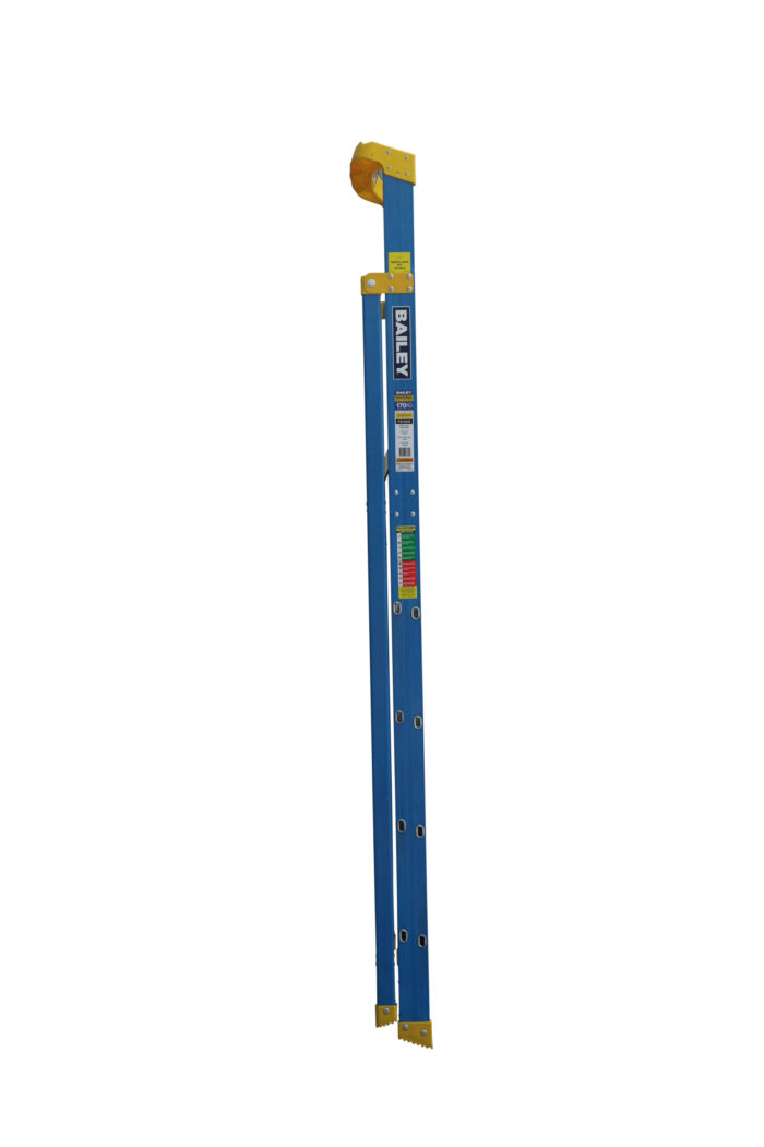 Bailey Pro Punchlock Fibreglass Platform Ladder 5 Steps 170KG, 1.42m Platform Height, FS13948, side closed view