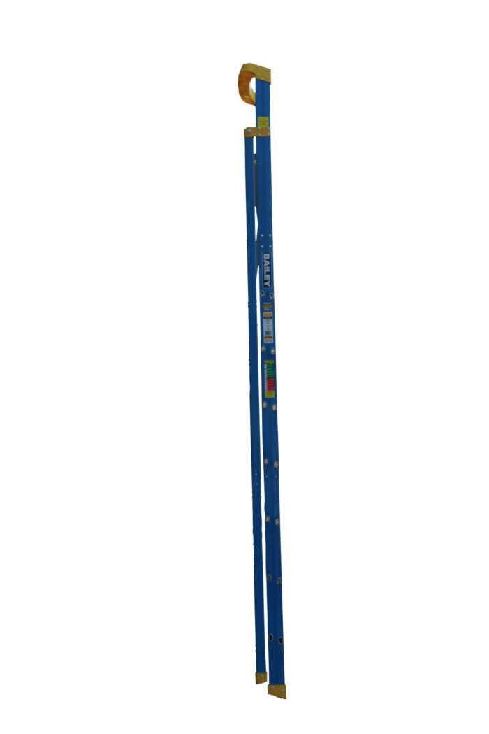 Bailey Pro Punchlock Fibreglass Platform Ladder 8 Steps, FS13951, side closed view