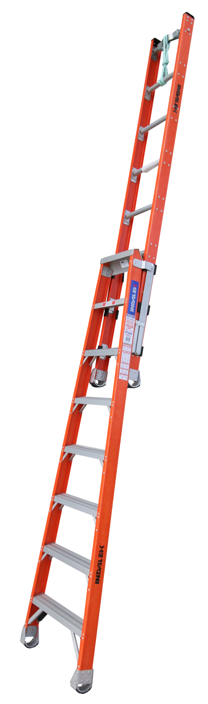 Indalex Pro Series Fibreglass Step Extension Ladder 8ft - 13ft 2.4m - 4.1m Extended Position