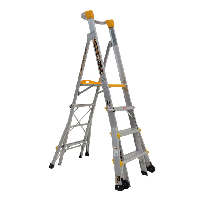 Gorilla Aluminium Adjustable Platform Ladder 1.2-1.8 RPL0406-HD