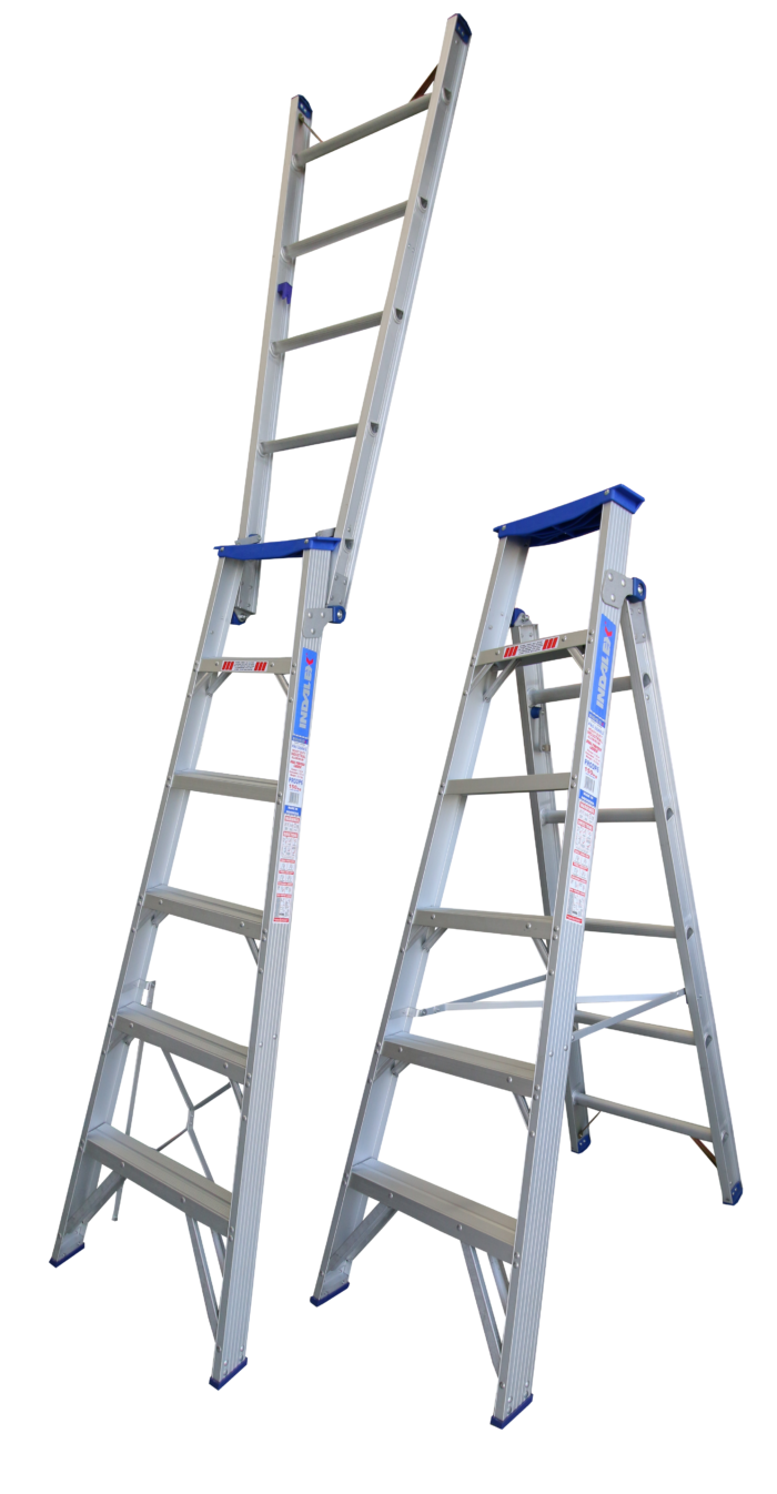 Indalex Pro Series Aluminum Dual Purpose Ladder 6ft - 10ft 1.8m -3.2m