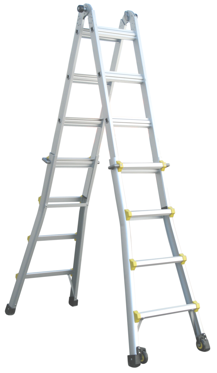 Indalex Pro-Series Aluminium Telescopic Ladder 19ft 1.6m - 5.4m PROMT15 extended position