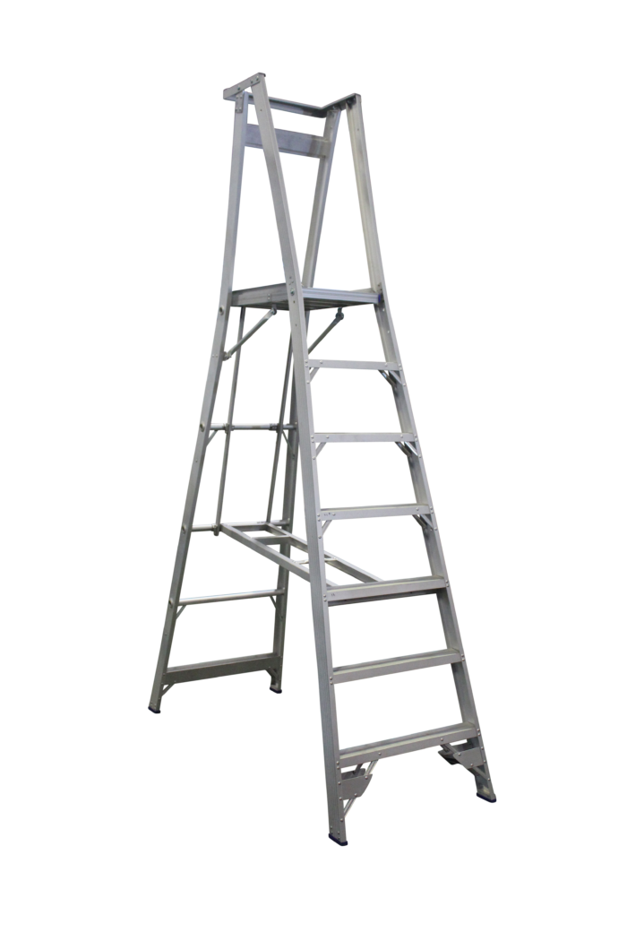 Indalex Pro Series Aluminium Platform Ladder PROP10/7, 2.1m Platform Height, open view