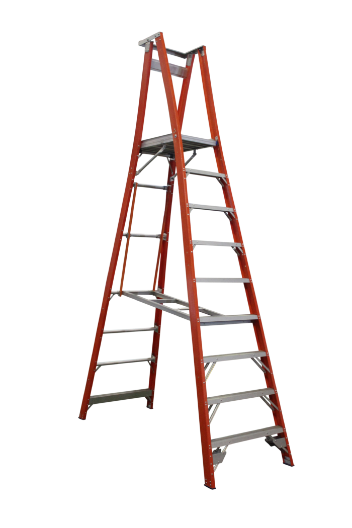 PROPF12/9 Indalex Pro Series Fibreglass Platform Ladder, open position