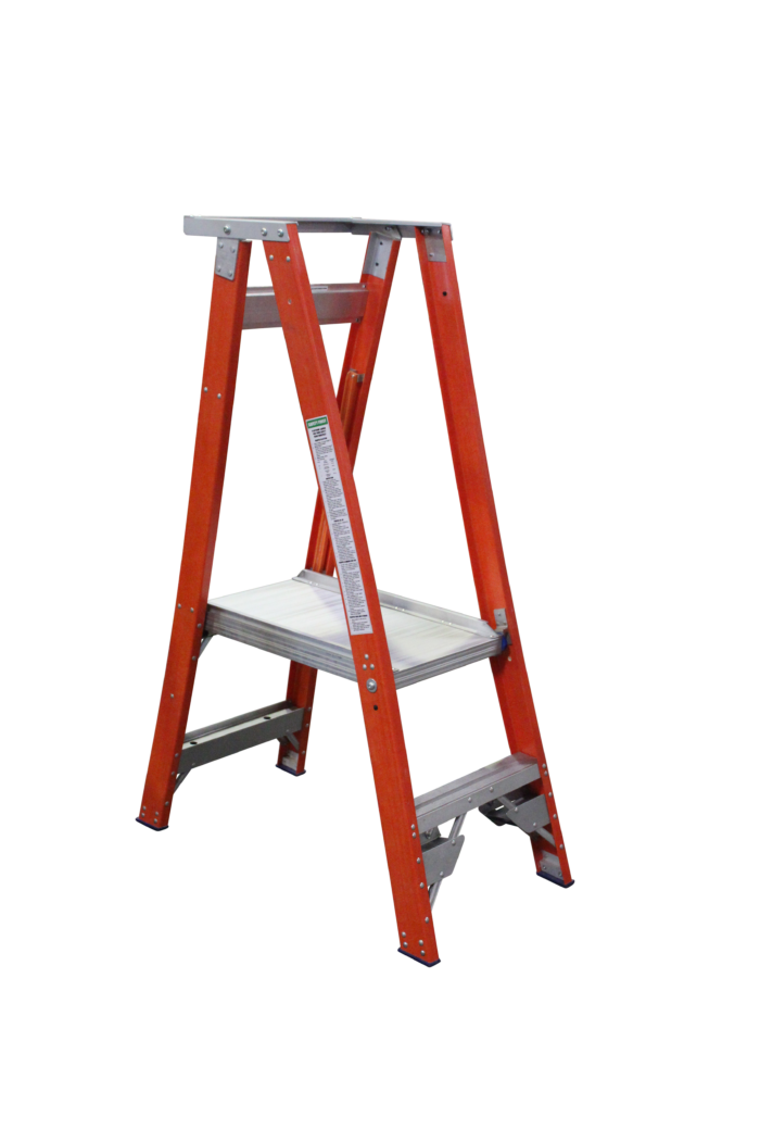 PROPF5/2 Indalex Pro Series Fibreglass Platform Ladder, open position