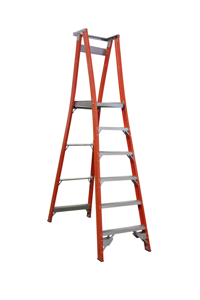PROPF9/6 Indalex Pro Series Fibreglass Platform Ladder, open position