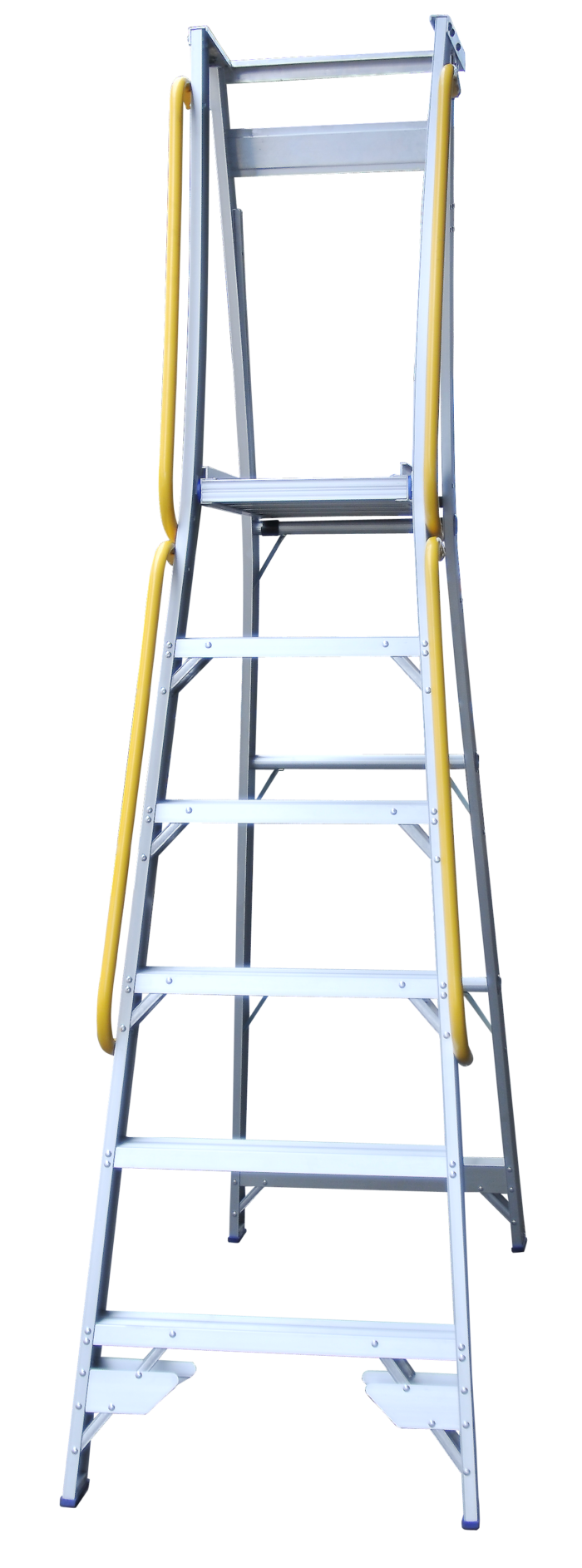 Indalex Platform Ladder with Safety Hand rails PROPSHR on Aluminium