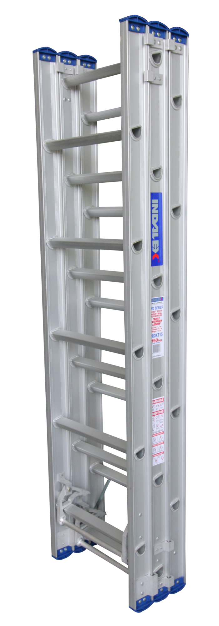 INDALEX Pro Series Aluminium Triple Extension Ladder 15ft 1.7m - 4.5m FiPROXT15-Closed.png