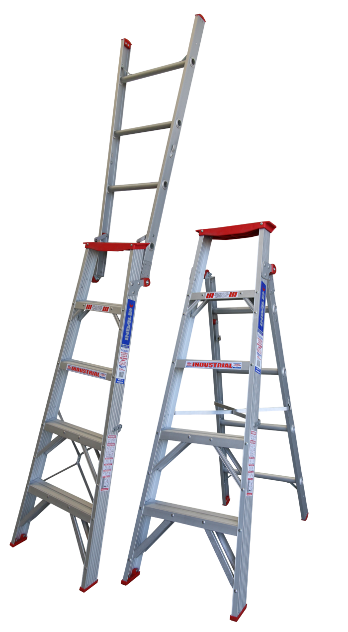 Indalex Tradesman Aluminium Dual Purpose Ladder 5ft-8ft 1.5m -2.6m TRDDP5