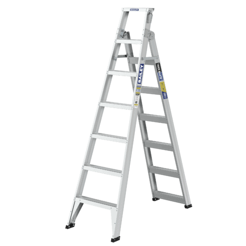 Bailey Trade Lyte Dual Purpose 7 Step 150kg load raring, FS14023, open A Frame view