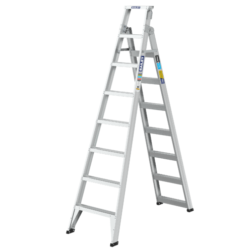 Bailey Trade Lyte Dual Purpose 8 Step 2.4m-4.4m, 150kg load raring, FS14024, open a frame view