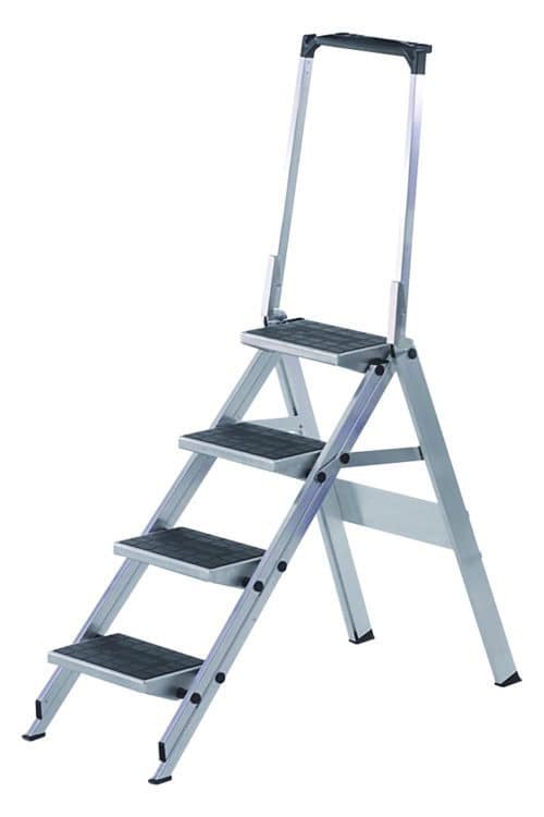 Little Jumbo 410B Safety Steps. Five steps with handrail. Open position.