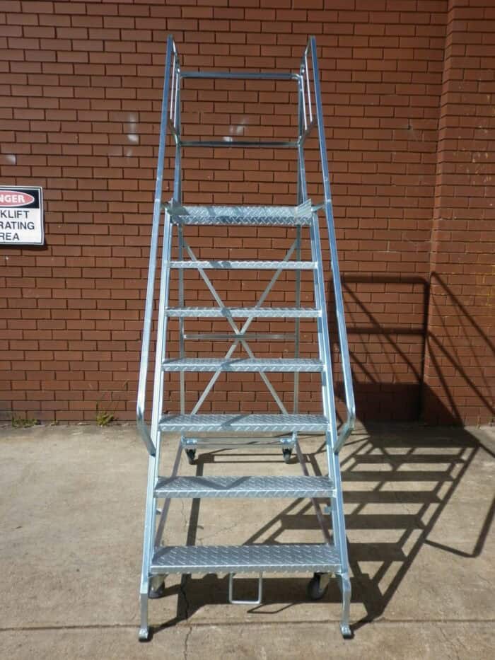 BJ Turner Order Picking Steel Platform Ladder 7 Step Platform Height 1.66m