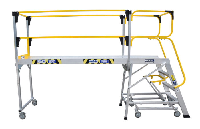 Bailey Modular Access System two 2.0m Platform attached to 4 step access platform