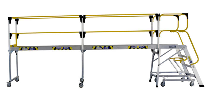 Bailey Modular Access System two 2.0m Platform attached to 4 step access platform