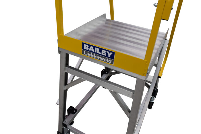 Bailey Aluminium Order Picking Platform Ladder 3 MK3 0.82m 150kg FS13874 Back view