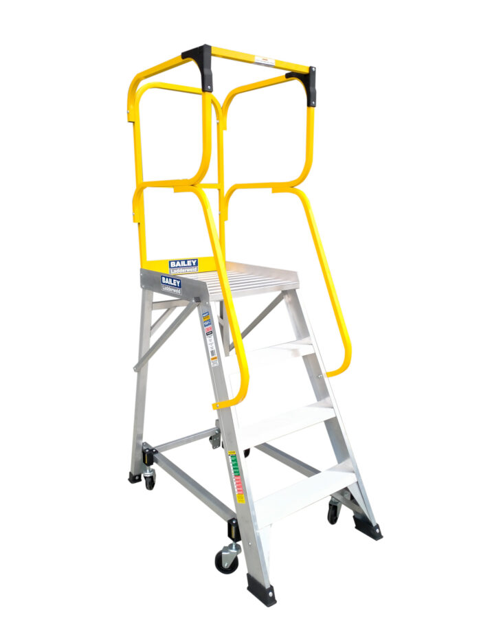 Bailey Aluminium Order Picking Platform Ladder 4 MK3 1.10m 150kg FS13875