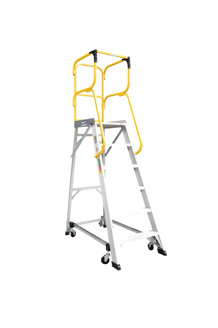 Bailey Aluminium Order Picking Platform Ladder 6 MK3 1.65m 150kg FS13877