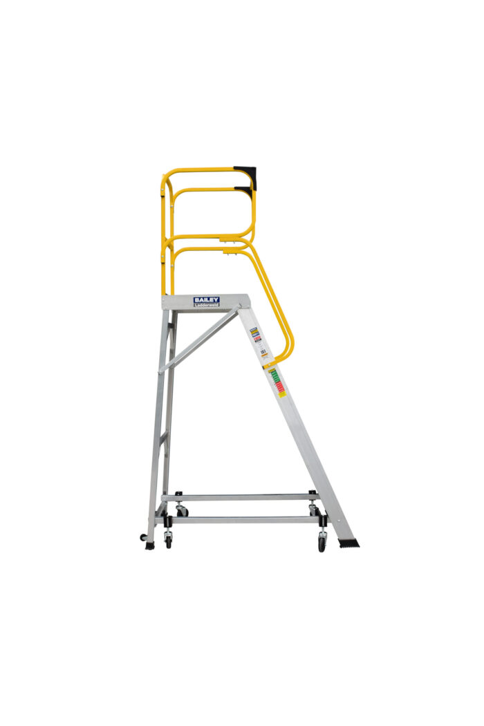 Bailey Aluminium Order Picking Platform Ladder 6 MK3 1.65m 150kg FS13877 Side view