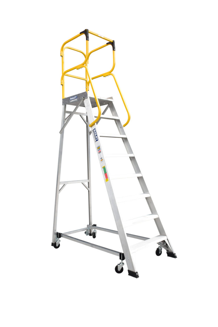 Bailey Aluminium Order Picking Platform Ladder 8 MK3 2.20m FS13879