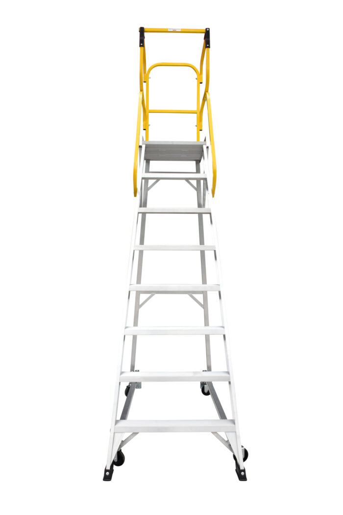 Bailey Aluminium Order Picking Platform Ladder 8 MK3 2.20m FS13879 Front view