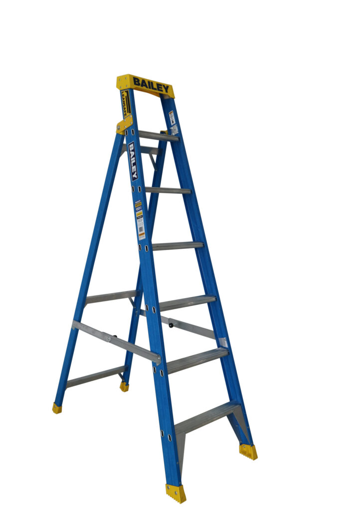 Bailey Pro Punchlock Leansafe Fibreglass Single Sided Step Ladder 7ft 2.1m FS13973