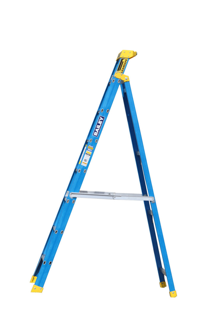 Bailey Pro Punchlock Leansafe Fibreglass Single Sided Step Ladder 8ft 2.4m FS13974 Side Open
