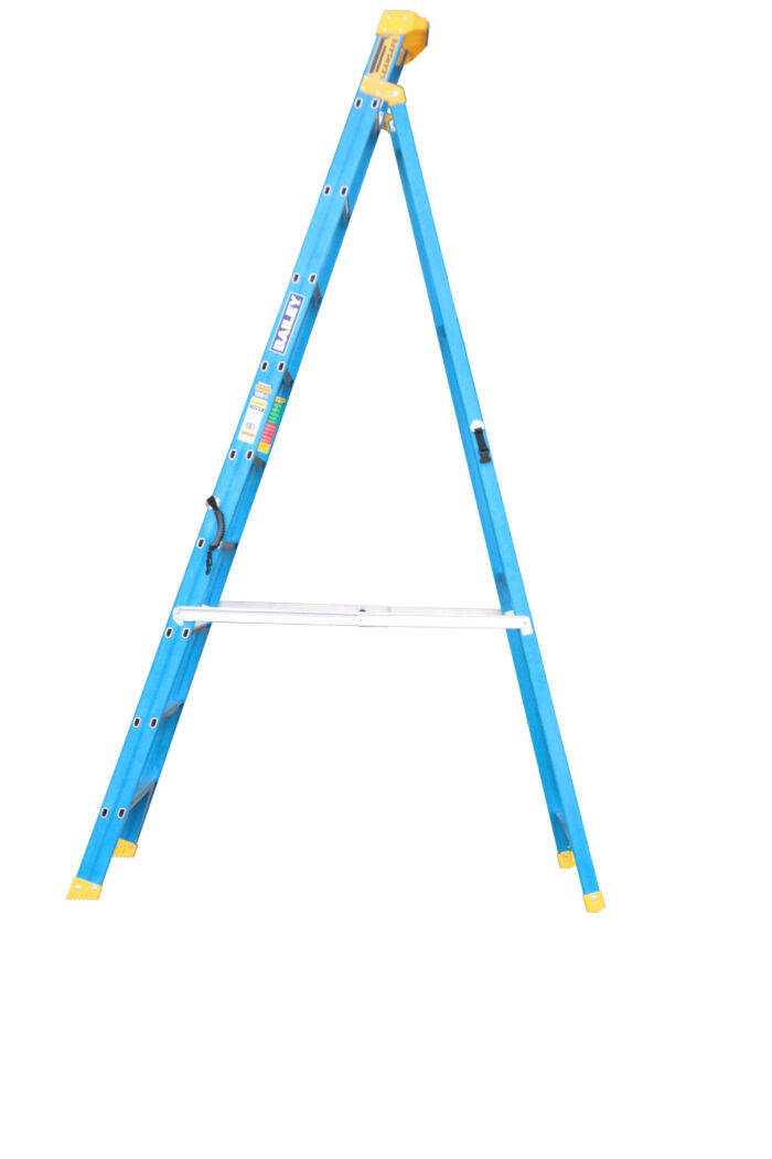Bailey Pro Punchlock Leansafe Fibreglass Single Sided Step Ladder 10ft 3.0m FS13975 Side Open