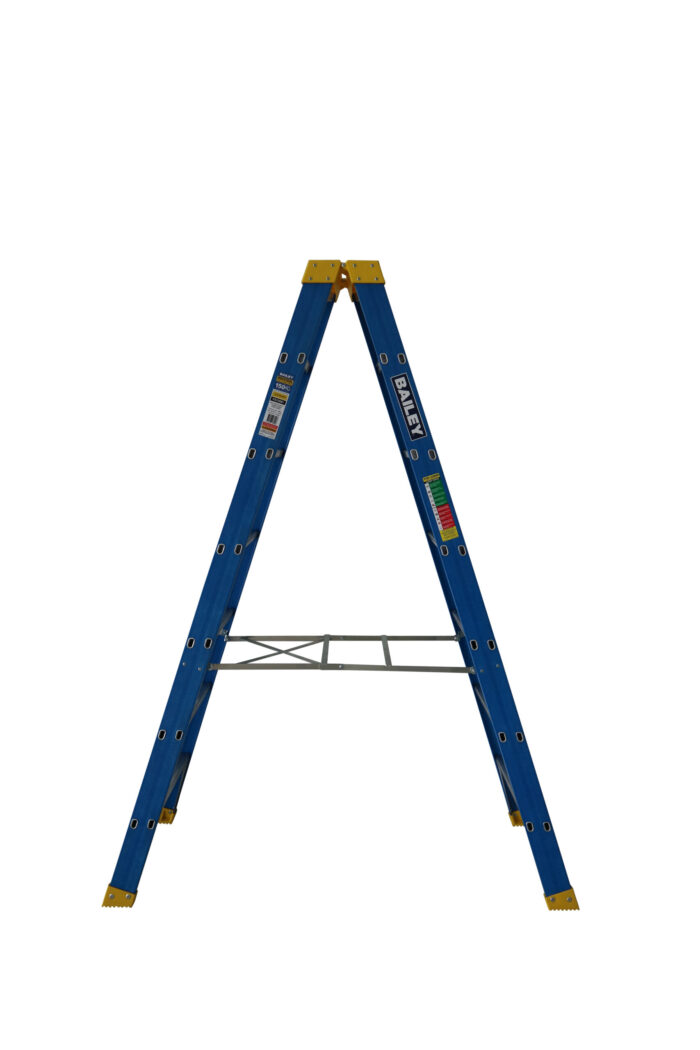 Bailey Professional Punchlock Fibreglass Double Sided Step Ladder 7ft 2.1m FS13981 Side Open position