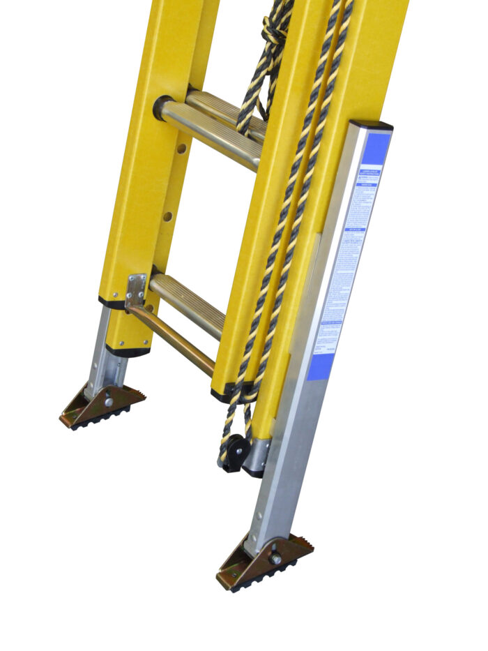 Leveleze fitted on Branach extension ladder