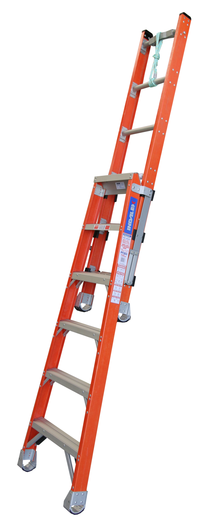 Indalex Pro Series Fibreglass Step Extension Ladder 6ft-11ft 1.8m - 3.0m Extended Position