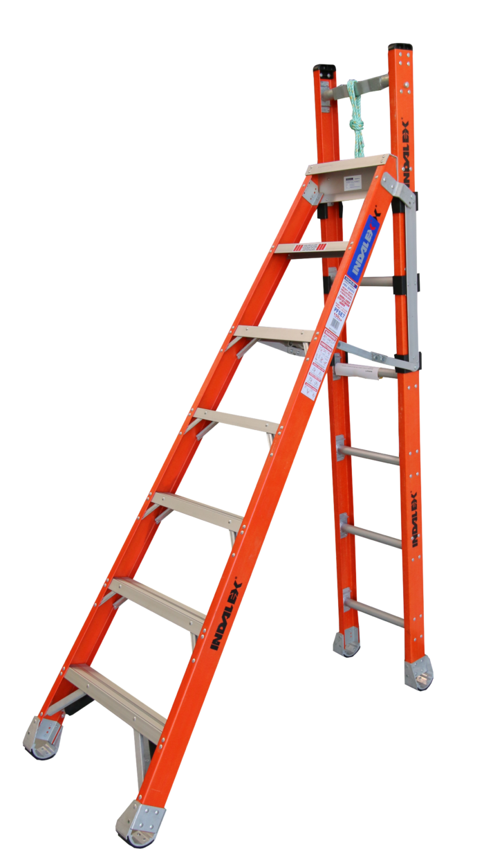 Indalex Pro Series Fibreglass Step Extension Ladder 7ft - 12ft 2.1m - 3.5m