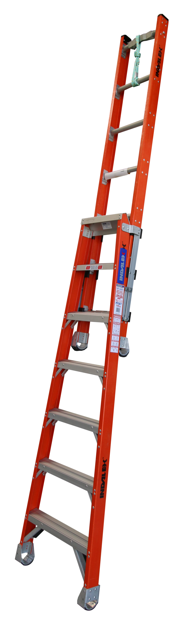 Indalex Pro Series Fibreglass Step Extension Ladder 7ft - 12ft 2.1m - 3.5m Extended Position