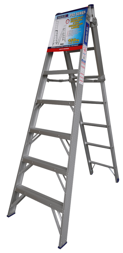 Indalex Pro Series Aluminium Step Extension Ladder 7ft- 12ft 2.1m - 3.5m