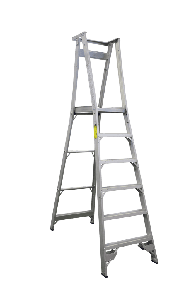 Indalex Pro Series Aluminium Platform Ladder 9ft/6ft - 6 Steps (2.7/1.8m)