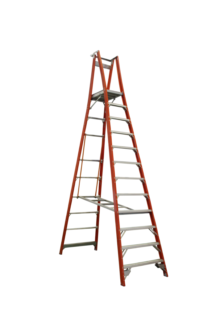 PROPF15/12 Indalex Pro Series Fibreglass Platform Ladder, open position