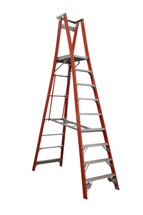 PROPF12/9 Indalex Pro Series Fibreglass Platform Ladder, open position