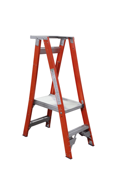 PROPF5/2 Indalex Pro Series Fibreglass Platform Ladder, open position