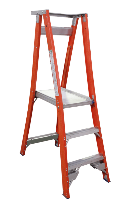 PROPF6/3 Indalex Pro Series Fibreglass Platform Ladder, open position