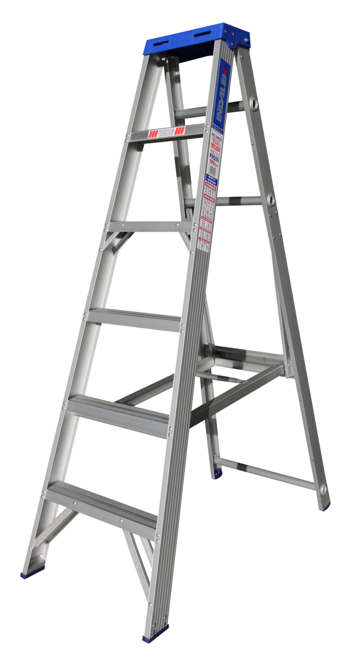 Pro Series Aluminium Single Sided Step Ladder 6ft 1.8mPROS6 with blue top