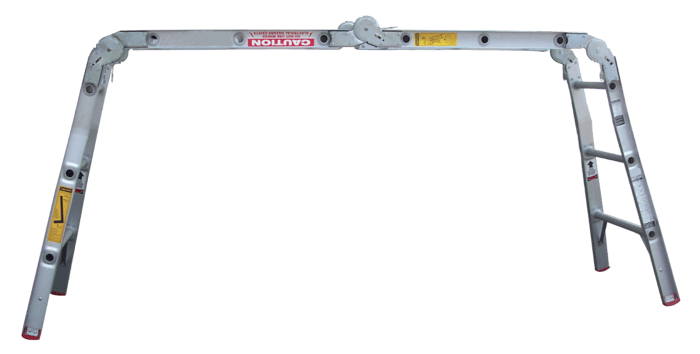 Indalex Tradesman Aluminium Industrial Multipurpose ladder 13ft 1.0m -3.95m TRDMP13 in Scaffold Position