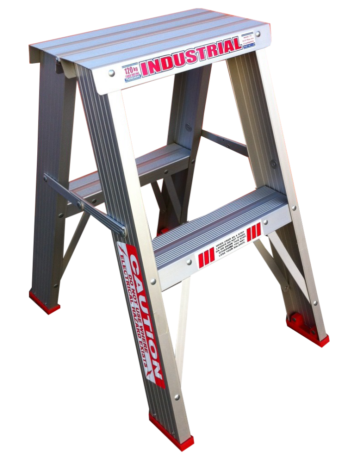Indalex Tradesman Series Aluminium Double Sided Step Ladder 2ft 0.6m TRDS2D