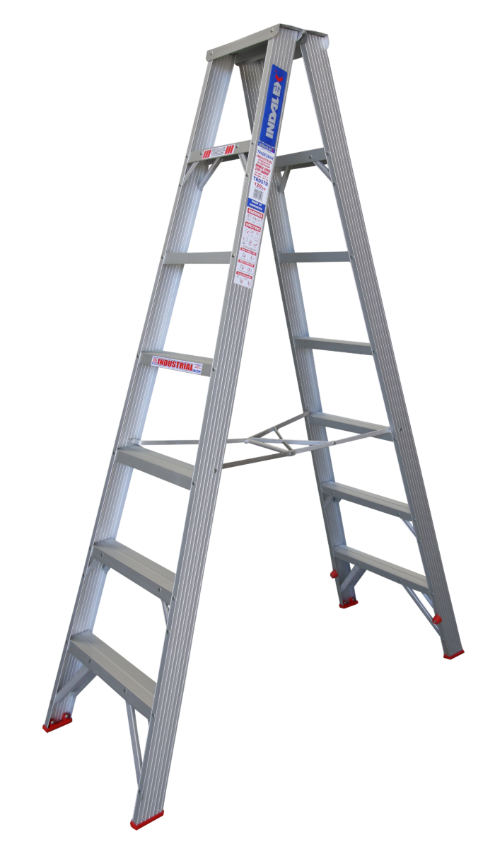 Indalex Tradesman Series Aluminium Double Sided Step Ladder 7ft 2.1m TRD72D