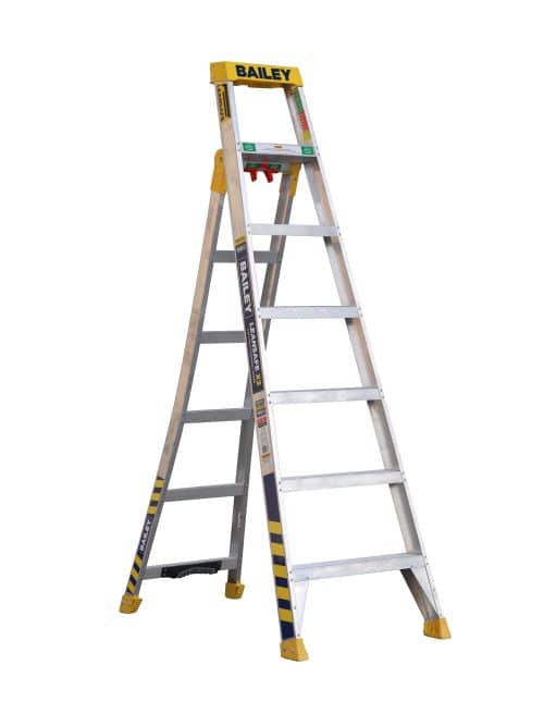 Bailey LEANSAFE X3 3 in 1 ladder – Dual purpose, Step, Leaning, Straight Ladder 7ft -12ft 2.1m – 3.5m FS14130