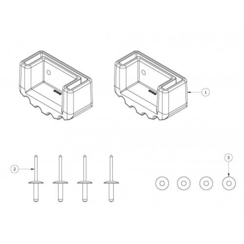 Bailey Spare Part Boot Kit for Aluminium Extension ladder 8ft-14ftSP15-015AZ
