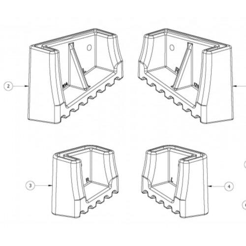Bailey Spare Part Boot Kit for Single Sided Pro Ladder SP15-020AZ